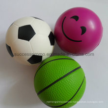 Smile Face Football Basketball Design PU Foam Antistress Toy Ball